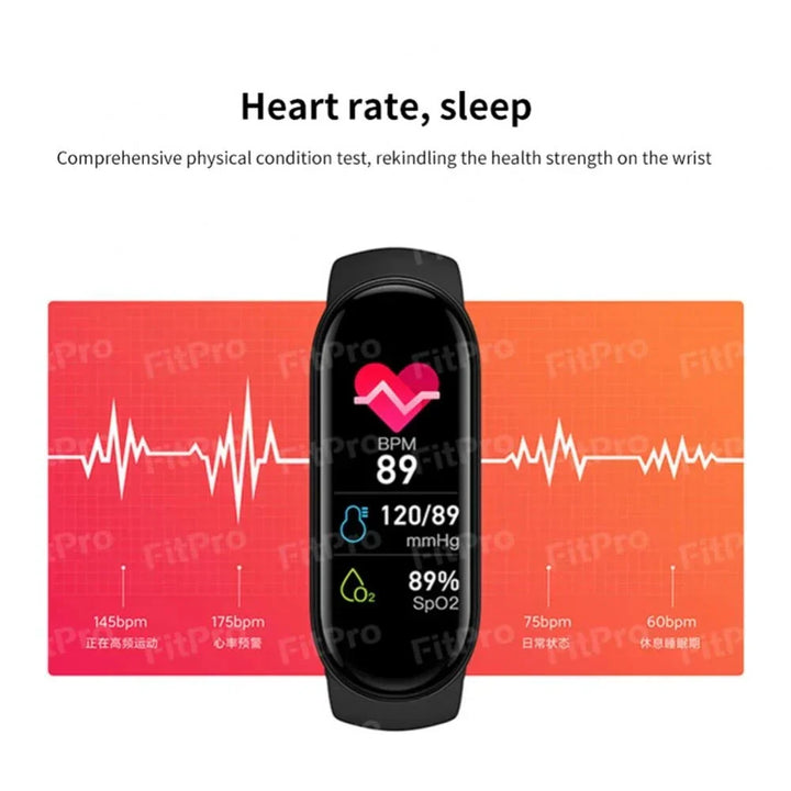 Stornfield | M7 Smartwatch Men Women Smartband Heart Rate Monitor Fitness Watch Blood Pressure Tracker Sport Bracelet for Xiaomi iPhone