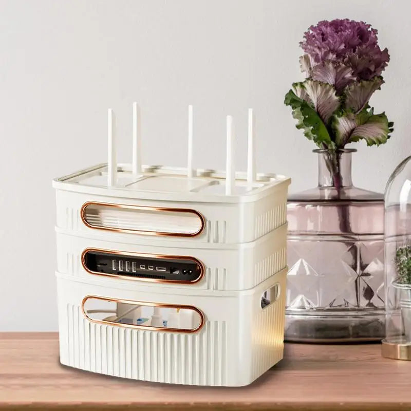 Dustproof Decorative Router Storage Box Organizer | Stonrfield