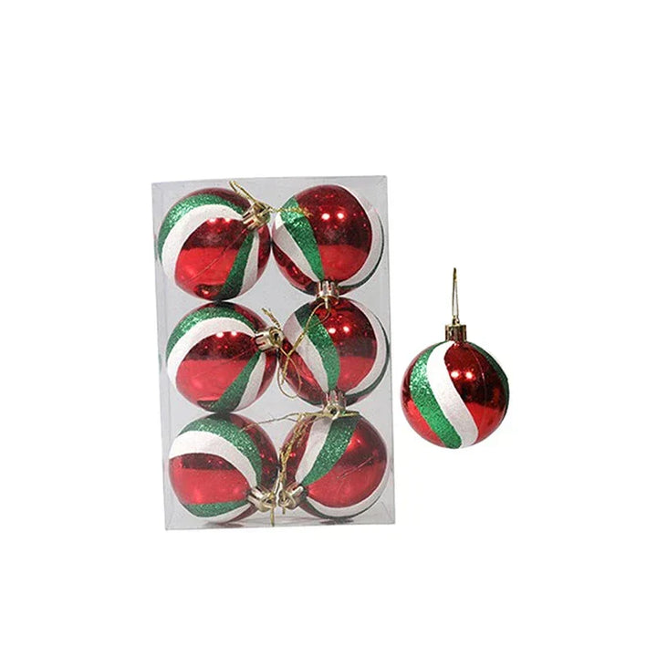Elegant Snowflake Christmas Baubles Set – High-quality Christmas ornaments in red, white and gold, perfect for festive tree decoration at Christmas | Stornfield