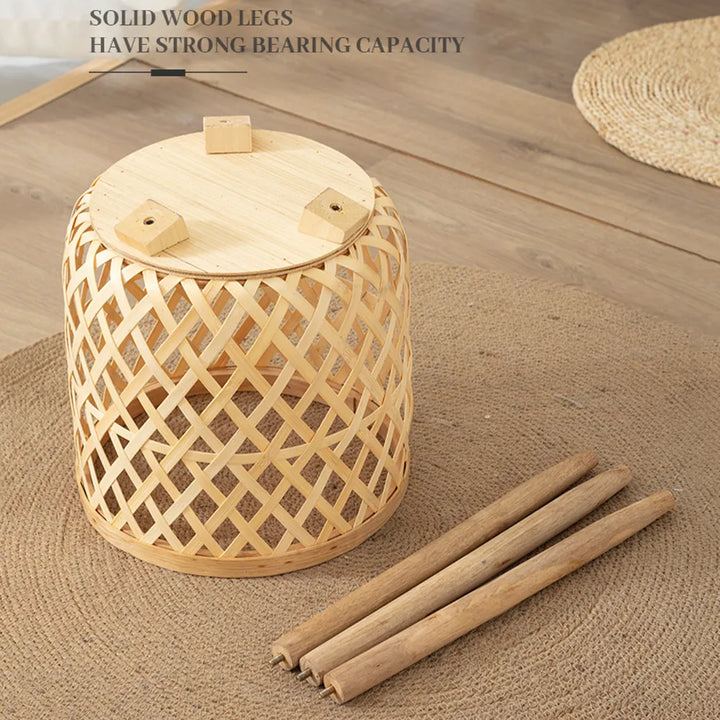 Stornfield | Hand-Woven Bamboo Flower Pot with Stand, Flower Display, Storage Rack, DIY Storage, Kids' Plant Pots, Home Decor