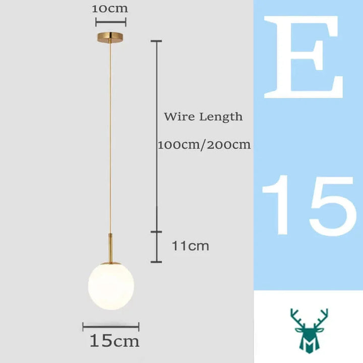 Stornfield | Mid-Century Modern Glass Globe Pendant