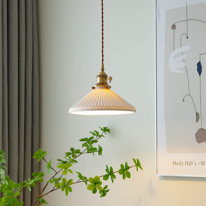 White Ceramic Pendant Lamp | Stornfield