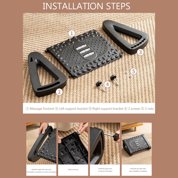 Ergonomic Home Office Foot Rest Massager | Stornfield