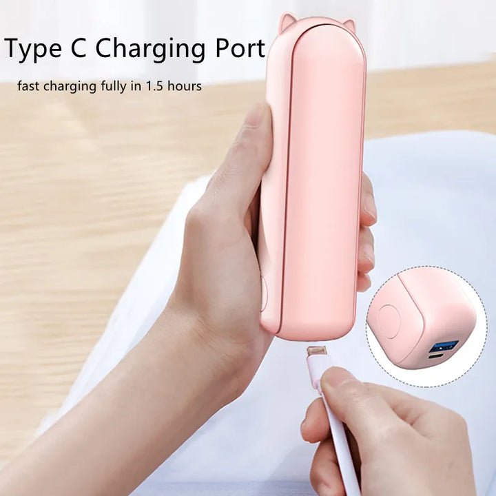 New Handheld Portable Mini Fan - Creative, Three-Speed Adjustable, Solid Color, USB Rechargeable Small Fan | Stornfield