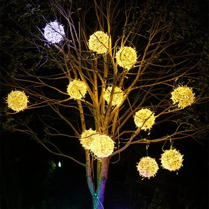 LED Rattan Ball String Lights – Decorative Outdoor Lighting for Gardens and Parties | Stornfield