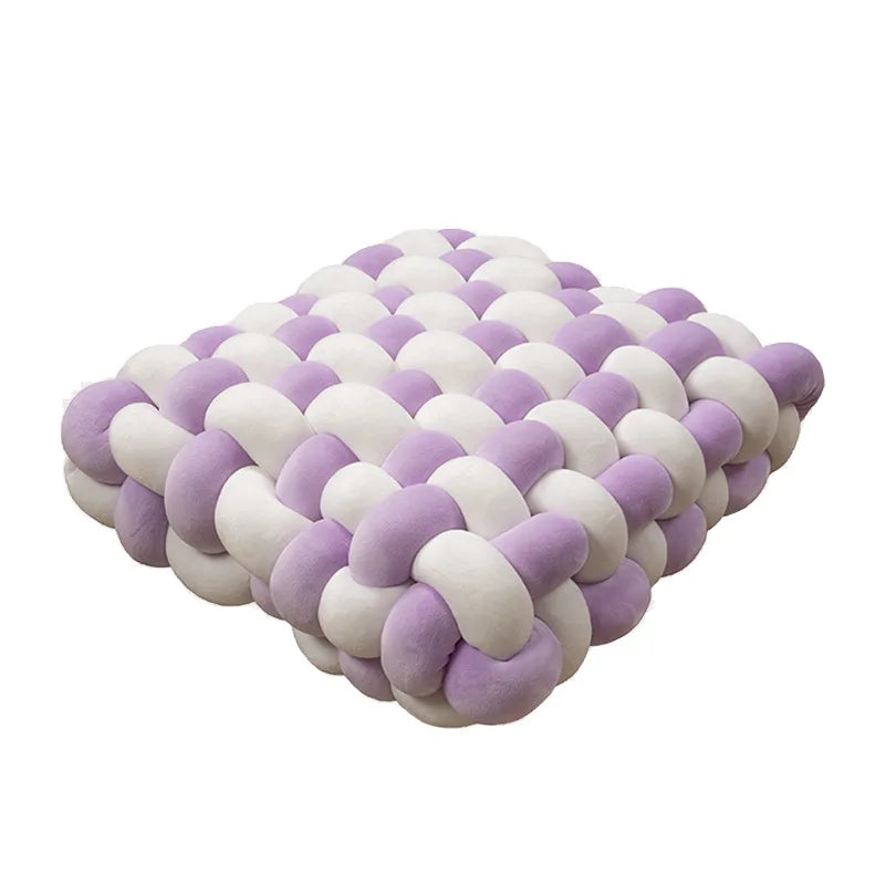 Thick woven knot cushion | Stornfield