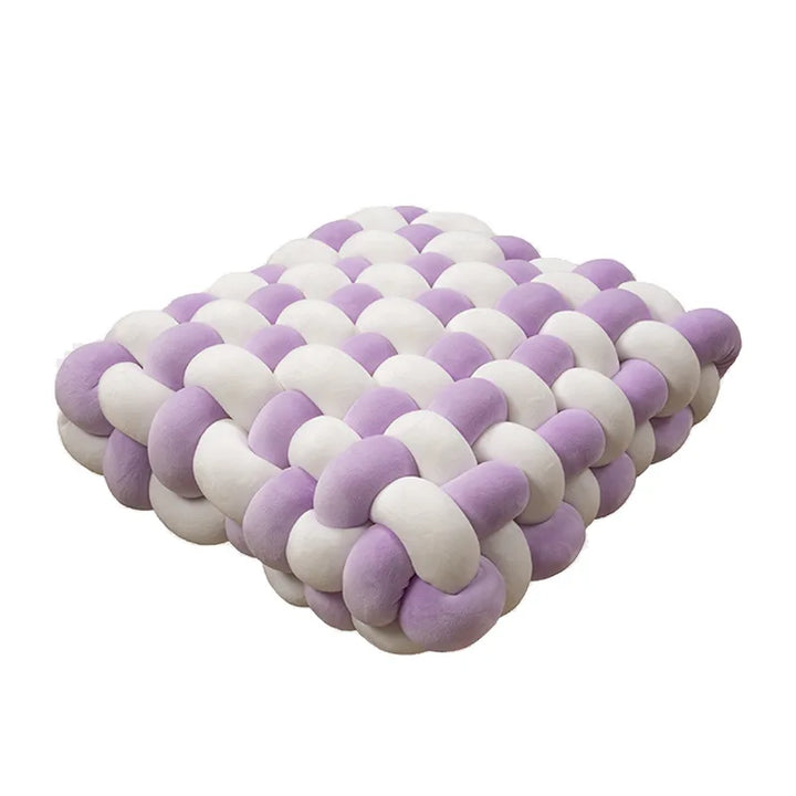 Thick woven knot cushion | Stornfield