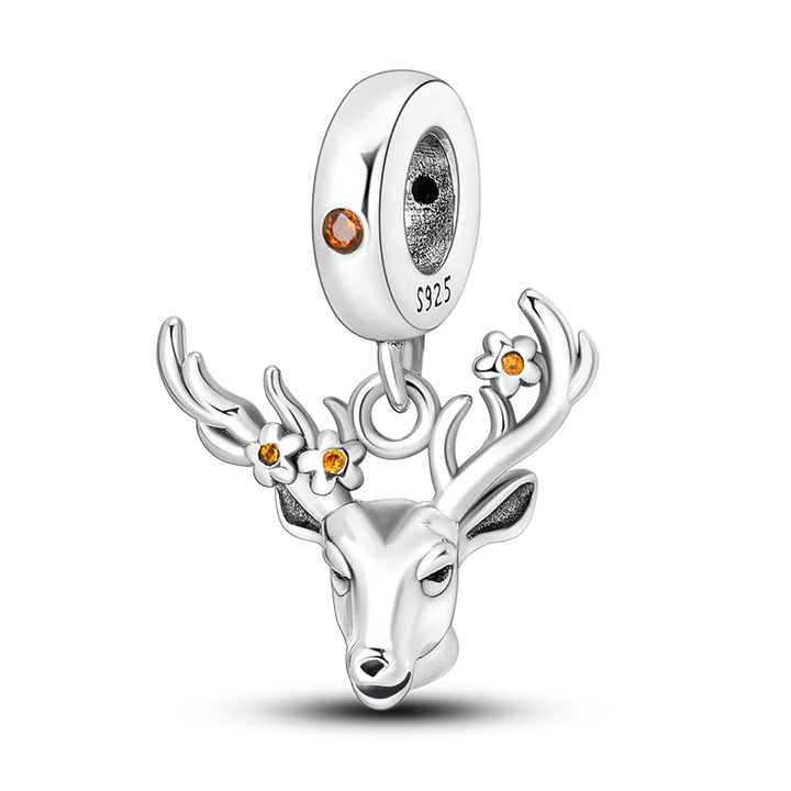 Stornfield | 925 Sterling Silver Charms, Leopard Gold Beads, Colorful Chameleon Rhino Lion Beetle Cat Pendant Compatible with Original Pandora Bracelet Jewelry
