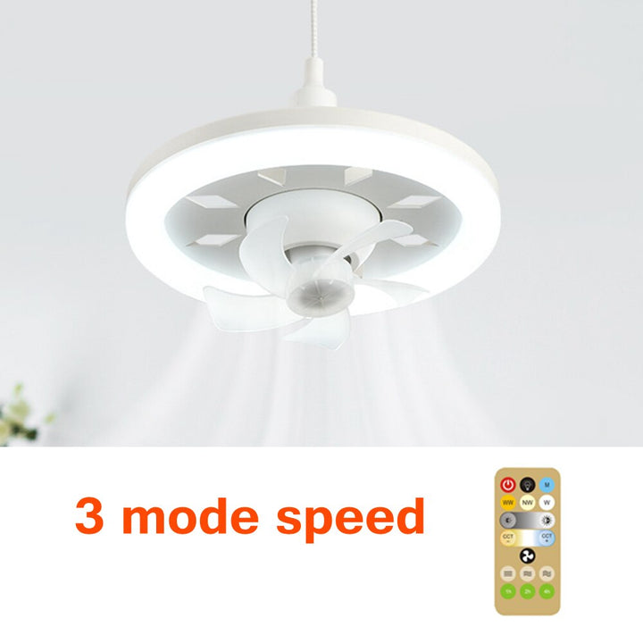 2in1 Radiant Rotating RC Ceiling Fan Lamp | Stornfield