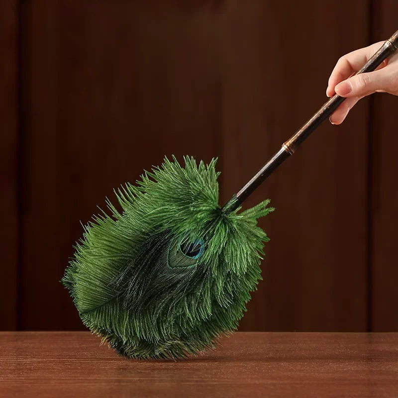 Peacock Feather Anti-Static Dusting Brush | Stornfield