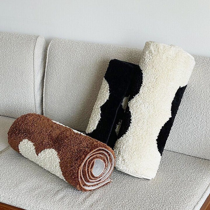 Abstract Black and White Narrow Rug | Stornfield