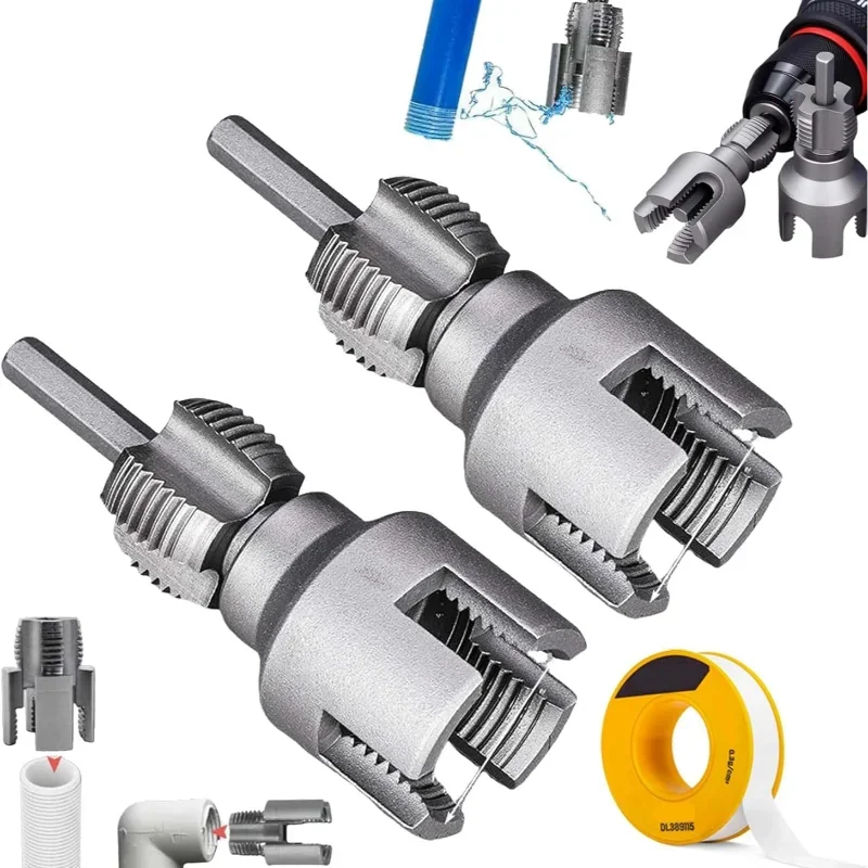 Pipe Thread Reamer & Edge Cutter Drill Attachment Tool | Stornfield
