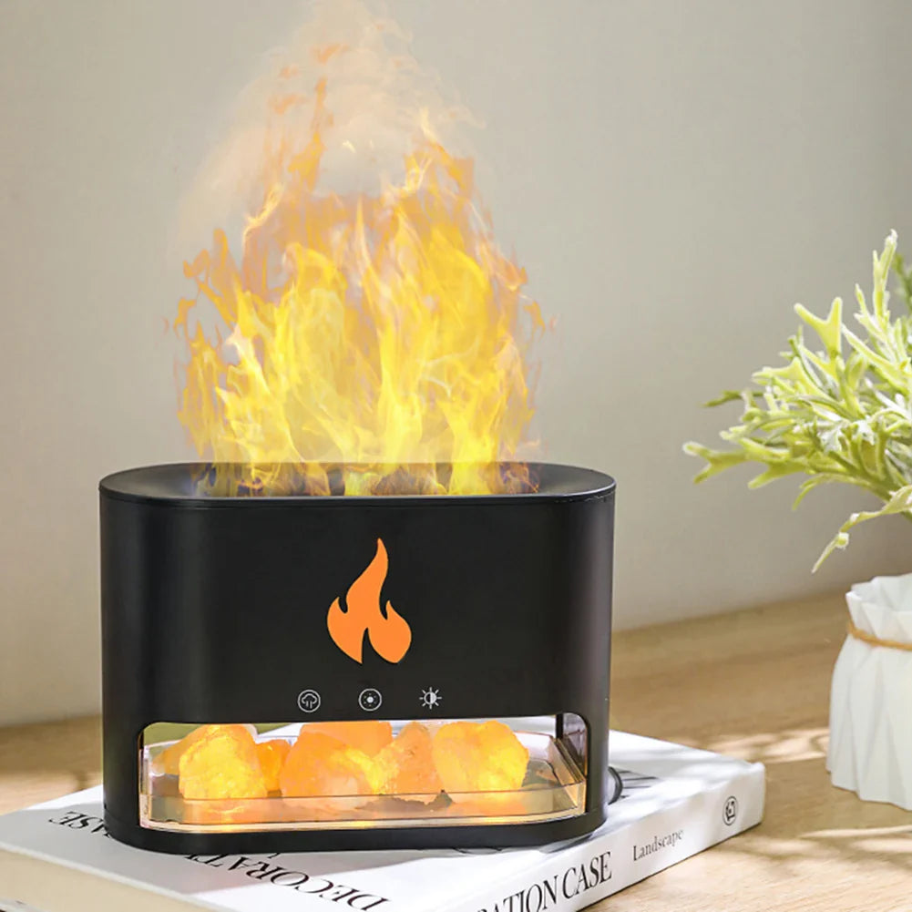 Vaporizer with crystal salt stone fire