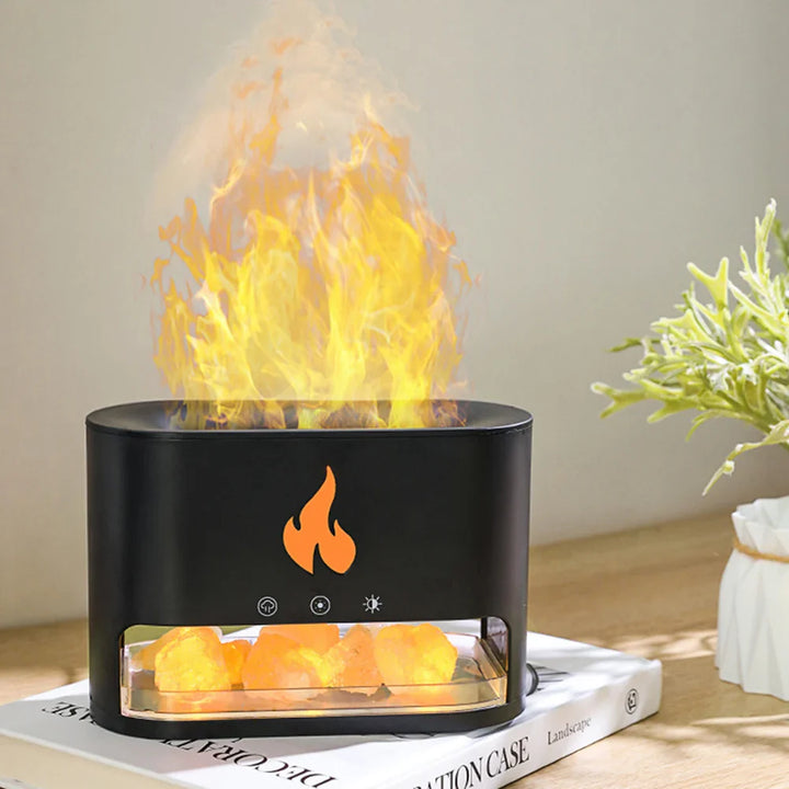 Vaporizer with crystal salt stone fire