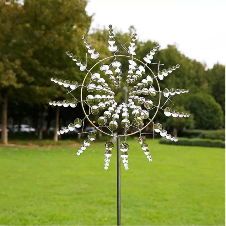 Stornfield | Unique Solar-Powered Kinetic Metal Windmill Spinner - Magical Wind Collectors for Patio, Garden, Lawn Outdoor Decoration