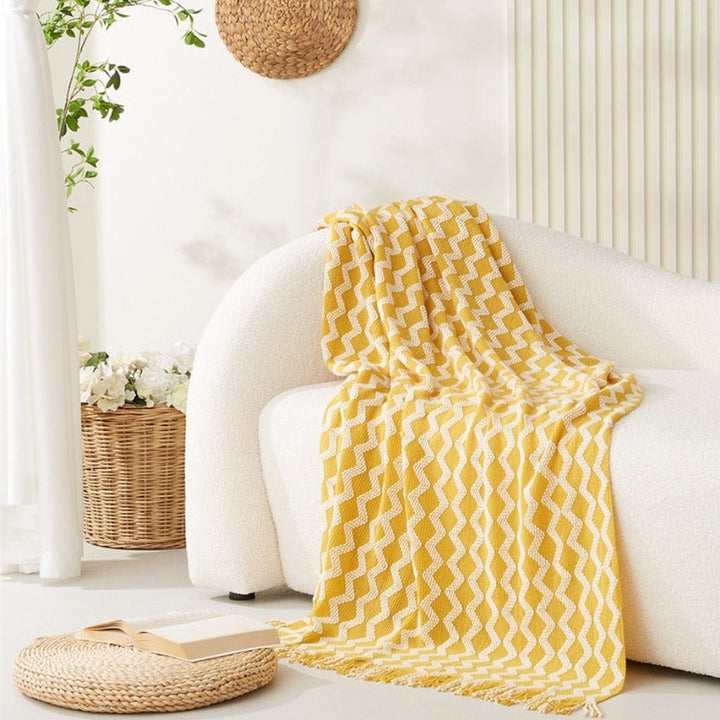 Stornfield | YELLOW BOHO PLAID PATTERN