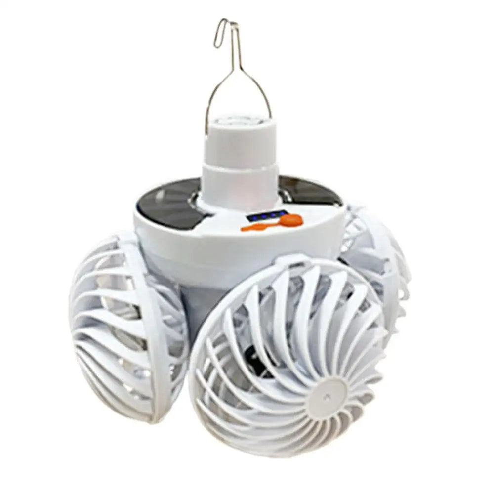 Stornfield | Ventolux Solar Camping Lamp with Fan | Foldable & Portable | 3 Wind Levels & LED Lighting | For Tent, Terrace & Outdoor