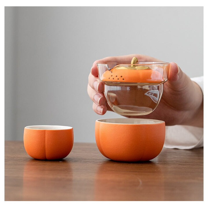 Mini Pumpkin Ceramic Teapot Set | Stornfield