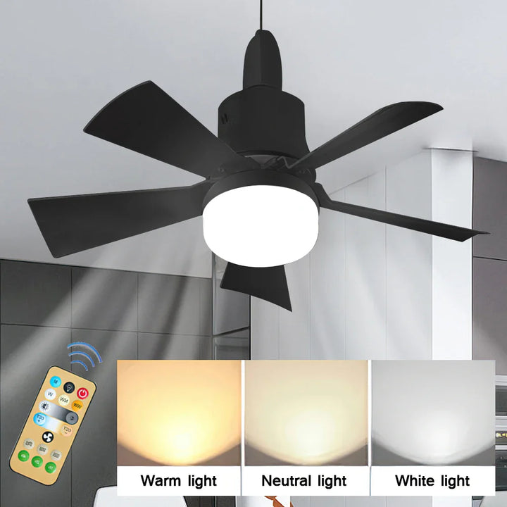 30W E27 Ceiling Fan Light with Remote - LED Dimming Function, Intelligent Silent Fan for Bedroom & Living Room | Stornfield