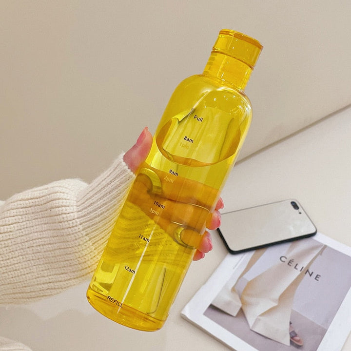 Stornfield | Heat-resistant Glass Water Bottle Time Scales