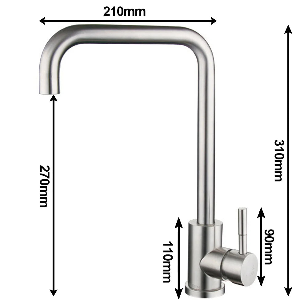 Stainless Steel Faucet – High-Quality, Rust-Free Faucet with Swiveling Spout, Durable and Easy to Clean, Ideal for Modern Kitchens | Stornfield