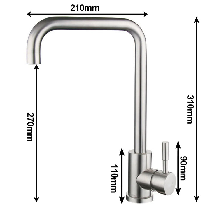Stainless Steel Faucet – High-Quality, Rust-Free Faucet with Swiveling Spout, Durable and Easy to Clean, Ideal for Modern Kitchens | Stornfield