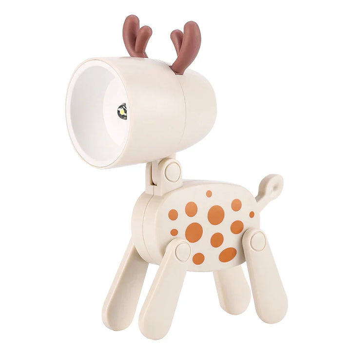 Stornfield | Cute LED Night Light - Mini Dog, Deer, Dinosaur Foldable Table Lamp for Children's Bedroom