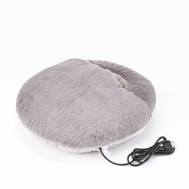 Fluffy heated foot warmers | Cozy heated foot cushion | Stornfield