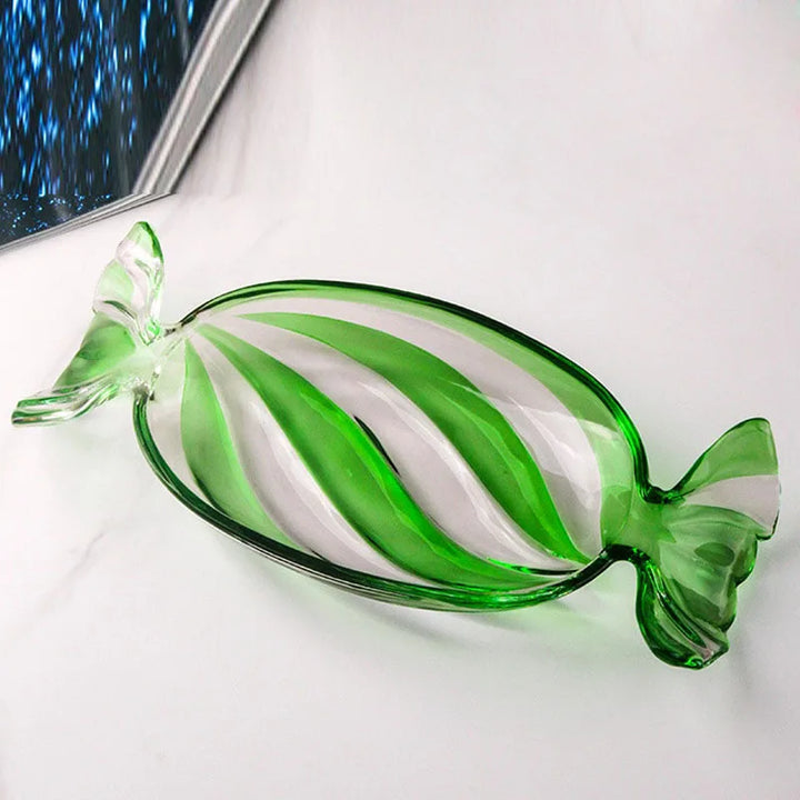 Candy-shaped glass snack plate | Stornfield