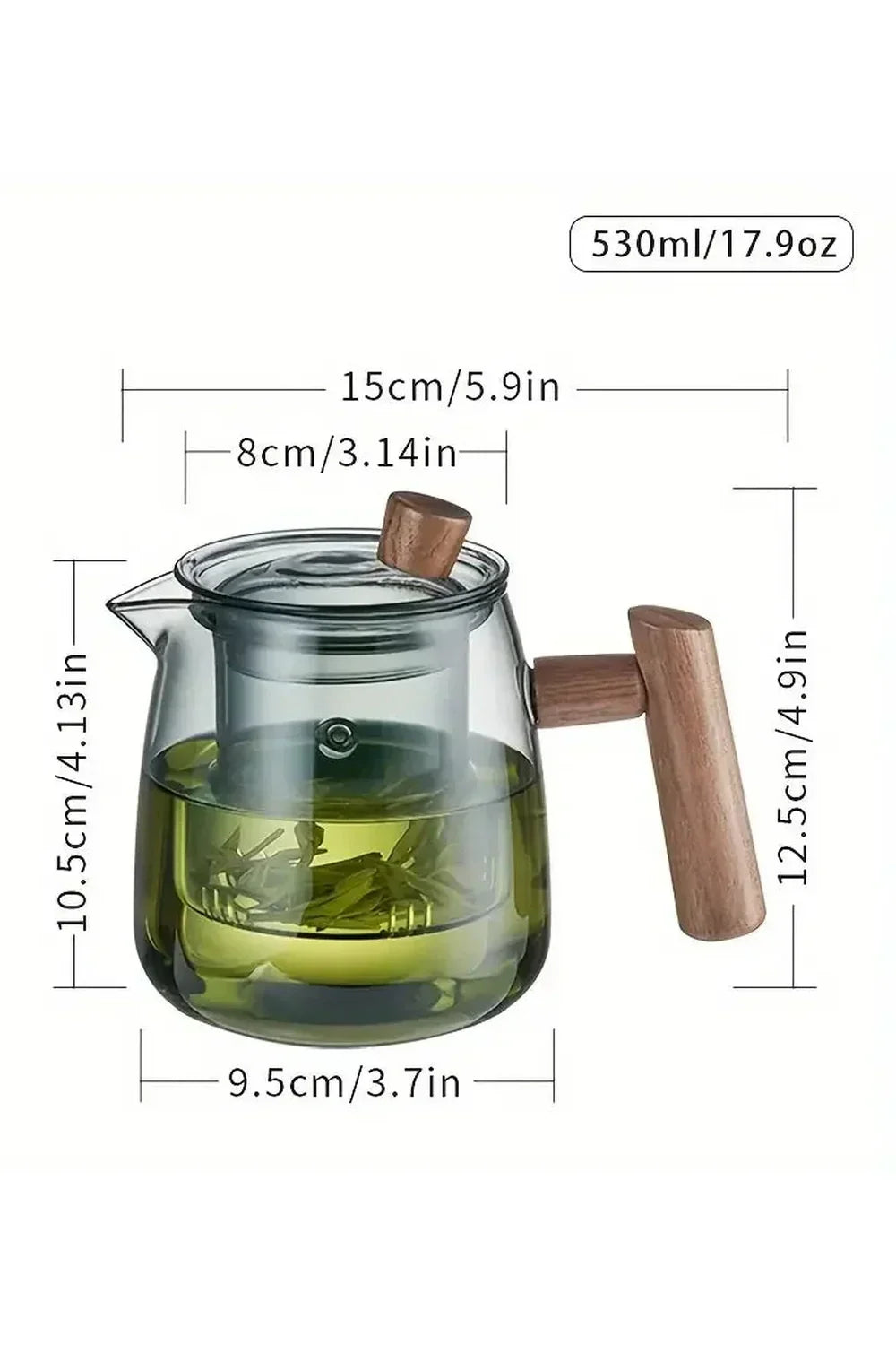 Stornfield | Wood Handle Glass Teapot
