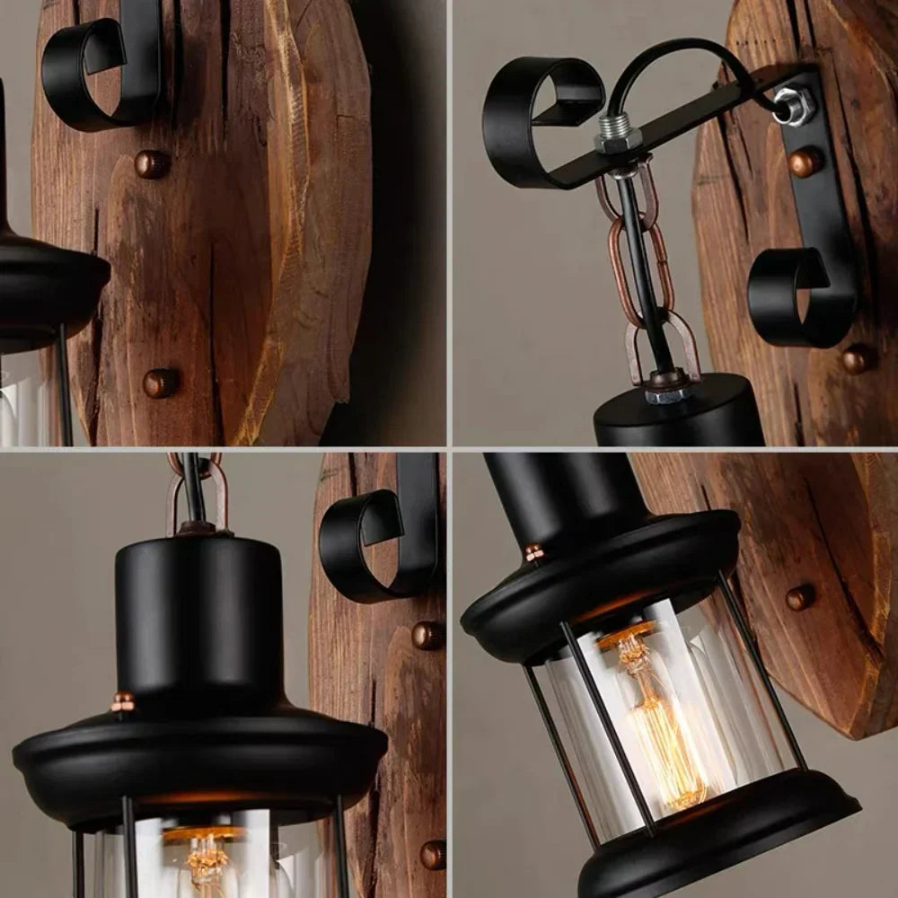 Stornfield | Retro Lantern Industrial Wall Lamp