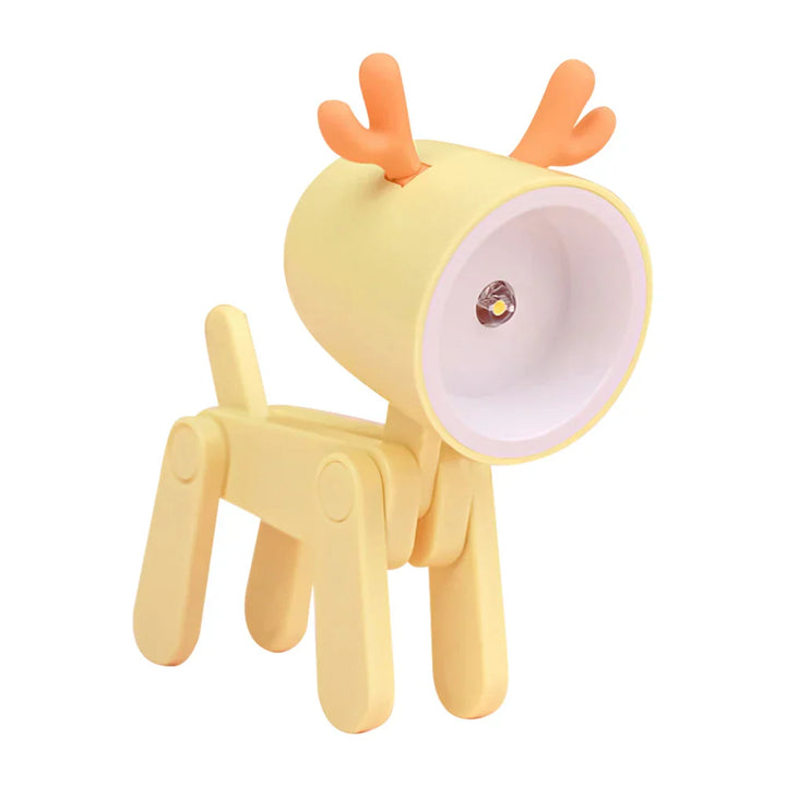 Stornfield | Cute LED Night Light - Mini Dog, Deer, Dinosaur Foldable Table Lamp for Children's Bedroom