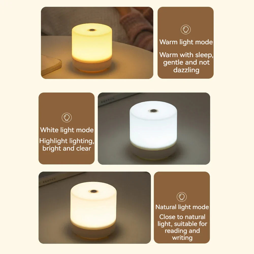 Stornfield | Creative USB Bedside Lamp - Touch Dimmable LED Night Light for Bedroom and Student Dormitory