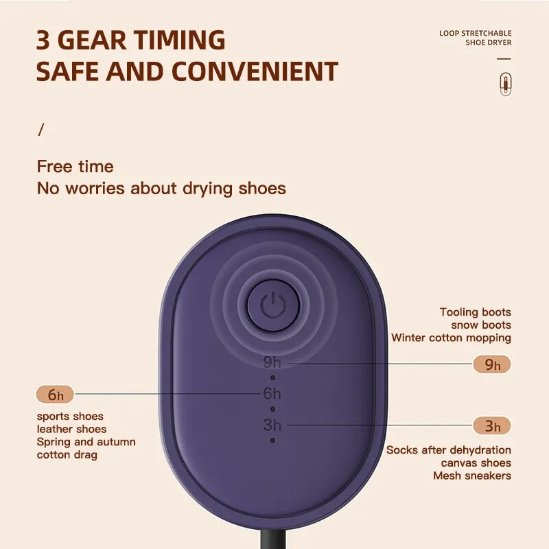 Stornfield | Portable Extendable Sterilizing Electric Shoe Dryer