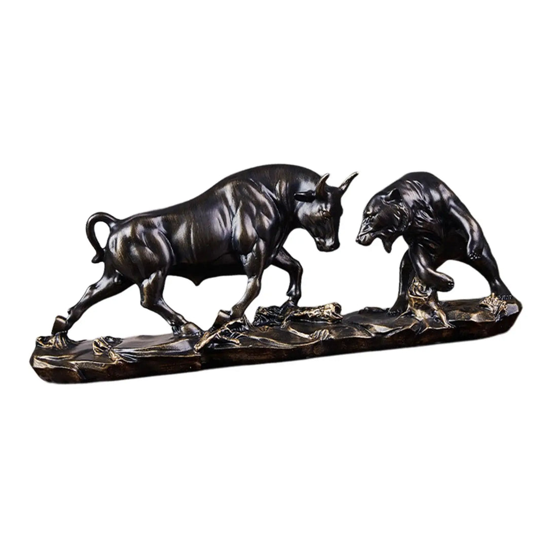 Stornfield | Feng Shui Bear and Bull Statue, Bull Figurine, Animal Cow Sculpture Collection