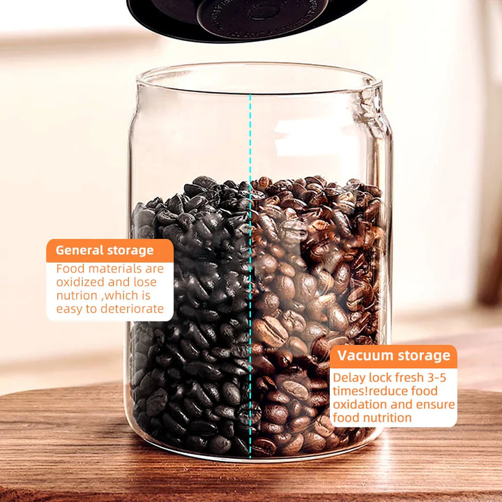 Vacuum storage jar made of borosilicate glass | Stornfield