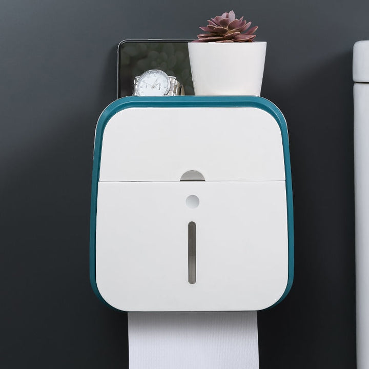 Wall-Mounted Bathroom Organizer Tissue Box Holder | Stornfield