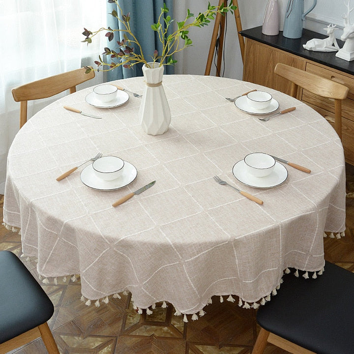 Stornfield | Aesthetic Round Linen Tablecloth