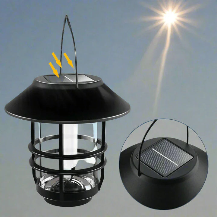 Stornfield | Solar Wireless Waterproof Flickering Flame Lantern Light | - WallLant