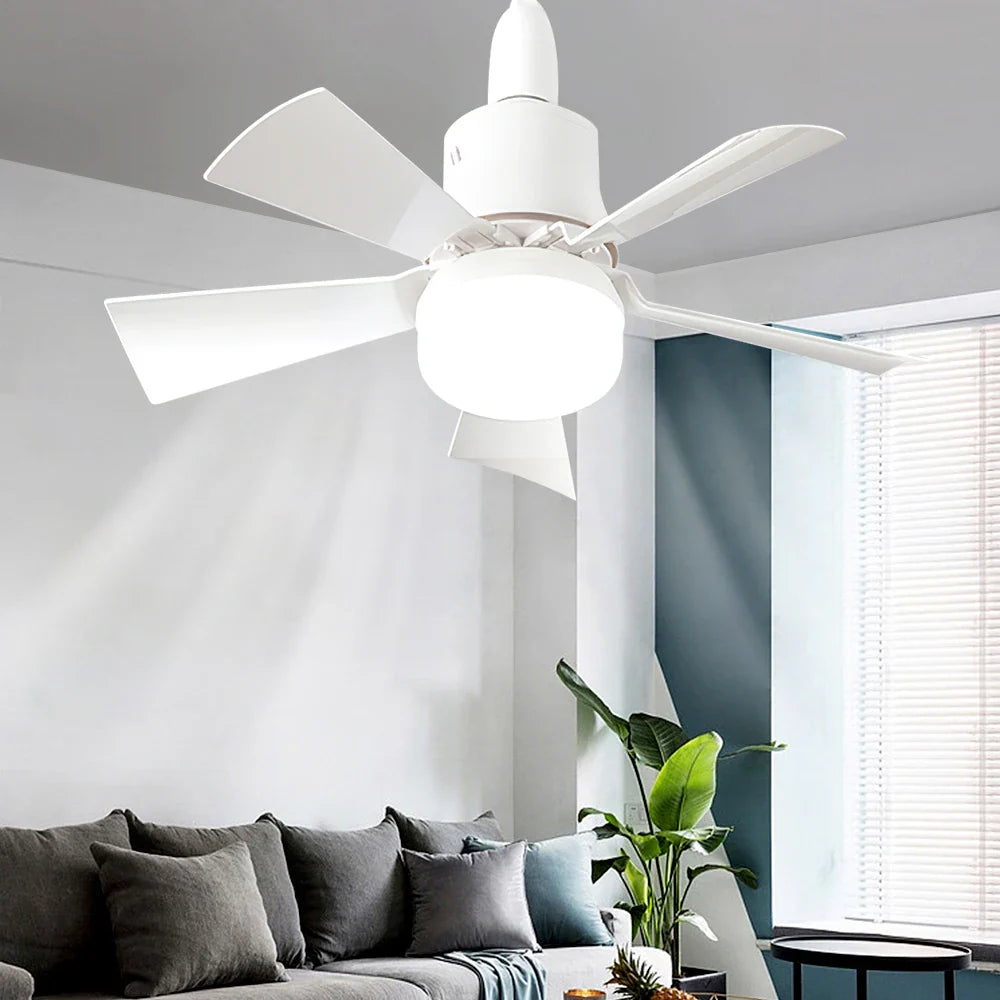30W E27 Ceiling Fan Light with Remote - LED Dimming Function, Intelligent Silent Fan for Bedroom & Living Room | Stornfield