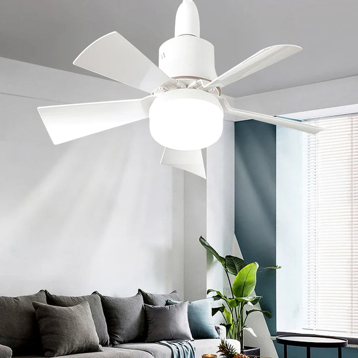 30W E27 Ceiling Fan Light with Remote - LED Dimming Function, Intelligent Silent Fan for Bedroom & Living Room | Stornfield