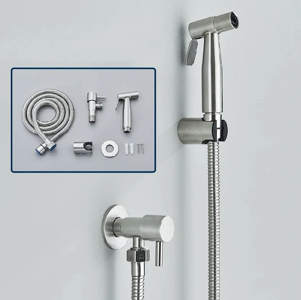 Stornfield | Shinesia Bidet Sprayer - Hygienic Stainless Steel Bathroom Accessory - Cold Water Spray Function Wall Mounted