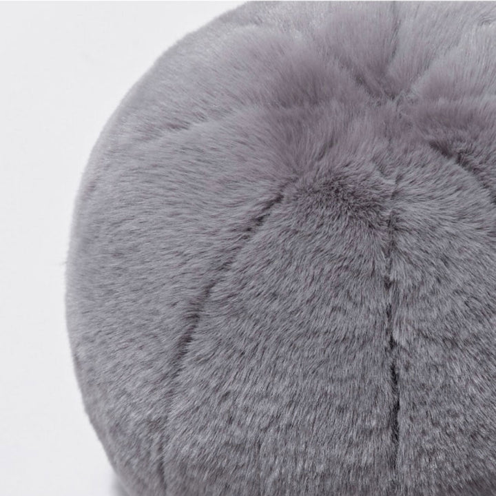 Round short-pile fur cushion | Stornfield