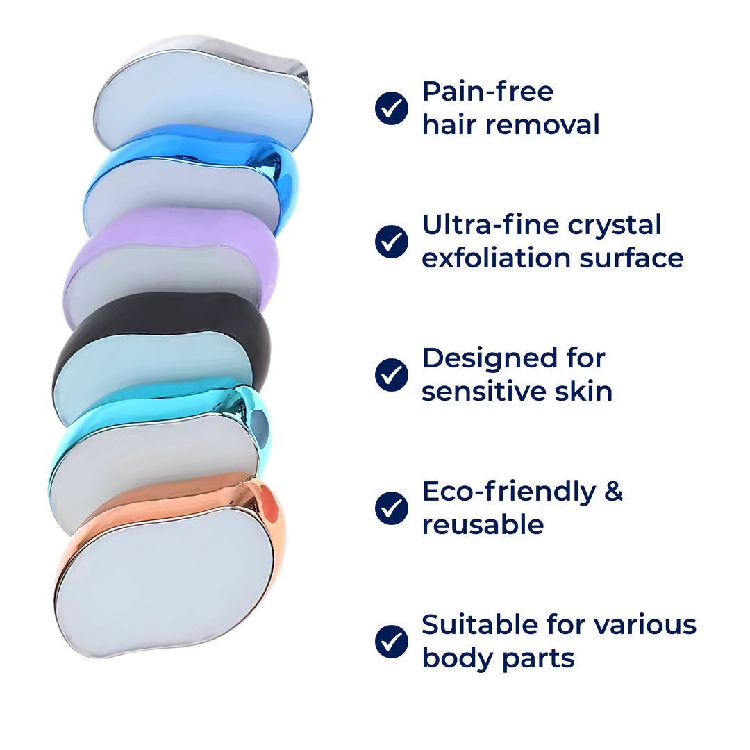 SilkEase | Crystal Hair Eraser – Painless Exfoliation – Ultra-fine Crystal Surface – For Sensitive Skin Stornfield