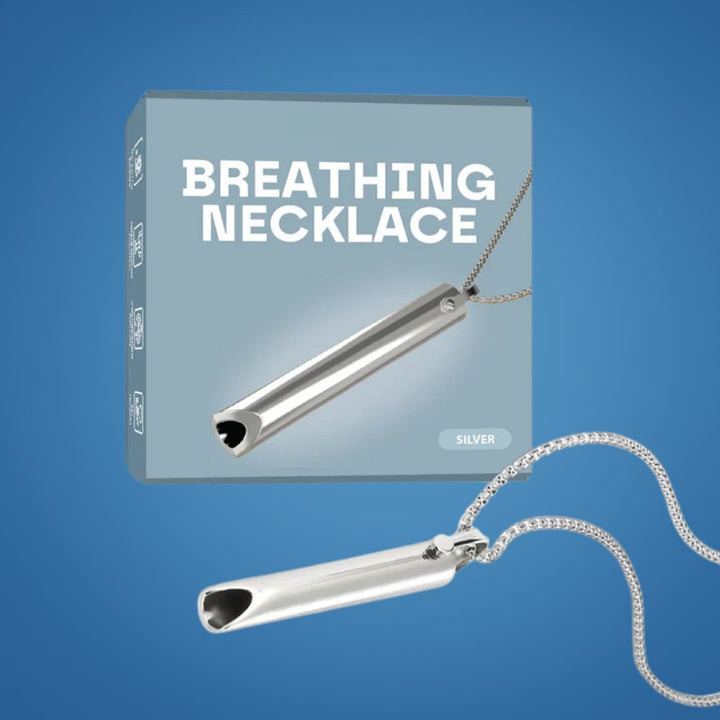 CalmAura | Breathing Necklace for Anxiety Relief – Stainless Steel – Stress Reduction – Mindfulness Aid for Adults Stornfield