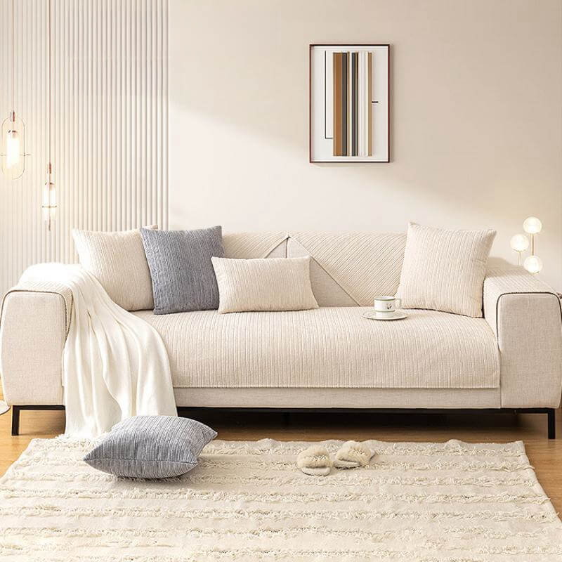 Simple Solid Color Chenille Scratch-resistant Couch Cover | Stornfield