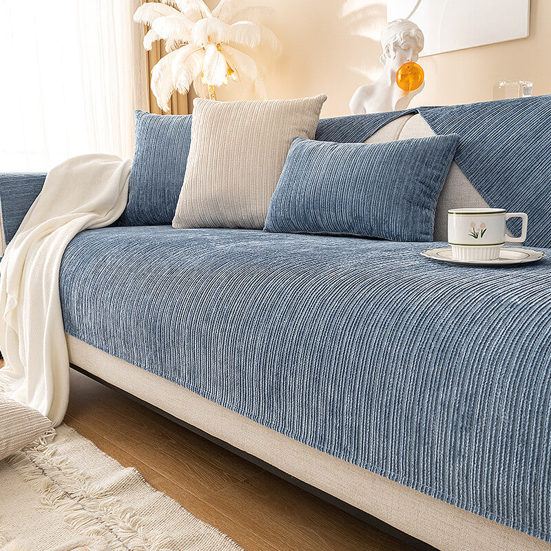 Simple Solid Color Chenille Scratch-resistant Couch Cover | Stornfield