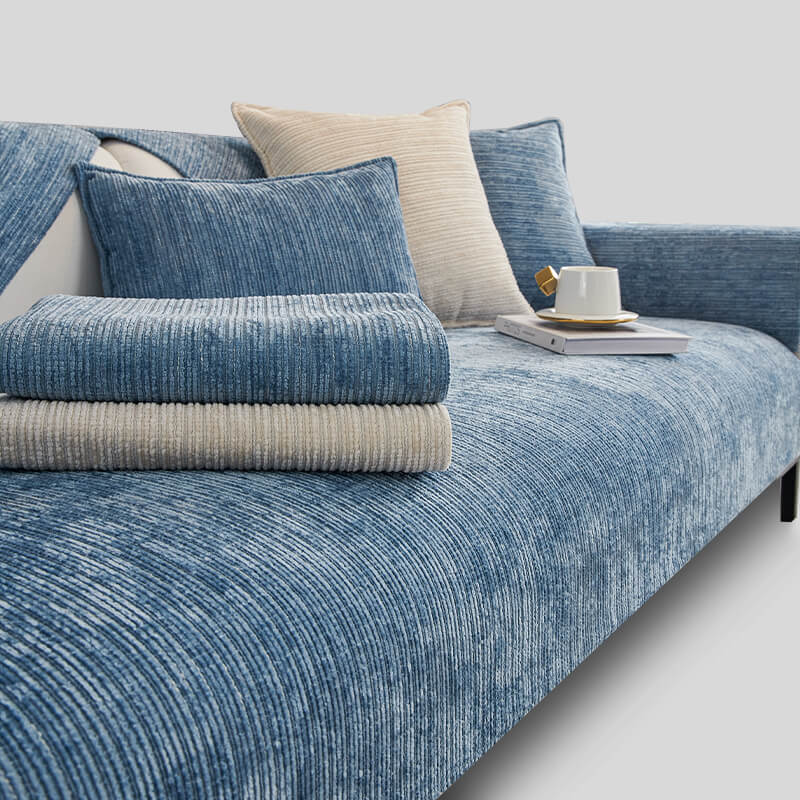 Simple Solid Color Chenille Scratch-resistant Couch Cover | Stornfield
