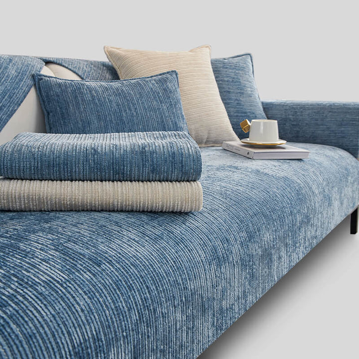 Simple Solid Color Chenille Scratch-resistant Couch Cover | Stornfield