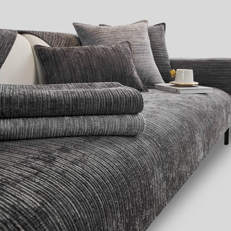 Simple Solid Color Chenille Scratch-resistant Couch Cover | Stornfield